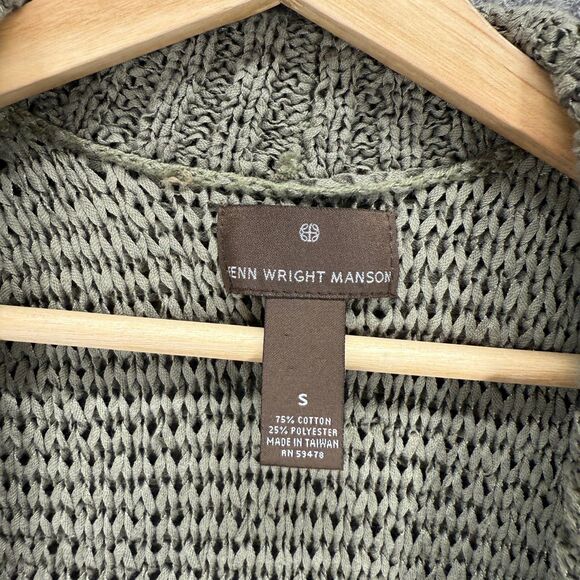 Fenn Wright Manson Cardigan Women S Small Gray Collared Open Front Sleeveless - Picture 3 of 6